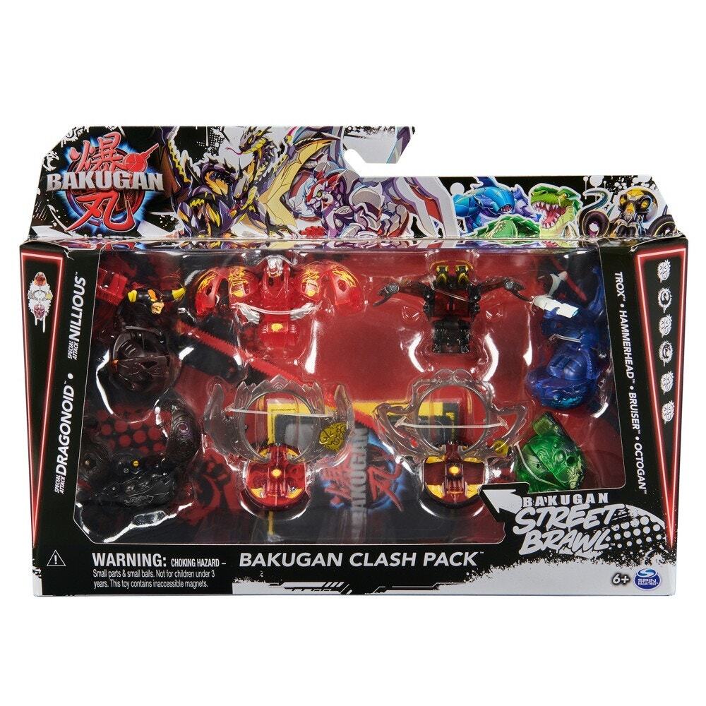 Bakugan Street Brawl Clash Pack 6-Pack Action Figure Set NWT